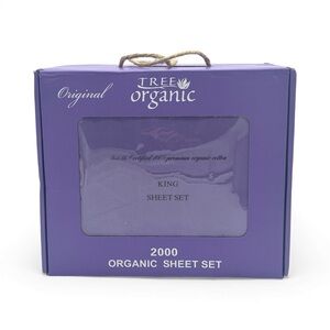 NWT  Organic 2000 4 Piece King Sheet Set